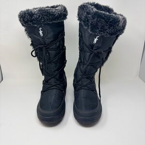 Brand New Faux Fur Lined Snow Boots – Black, Women’s Size 10